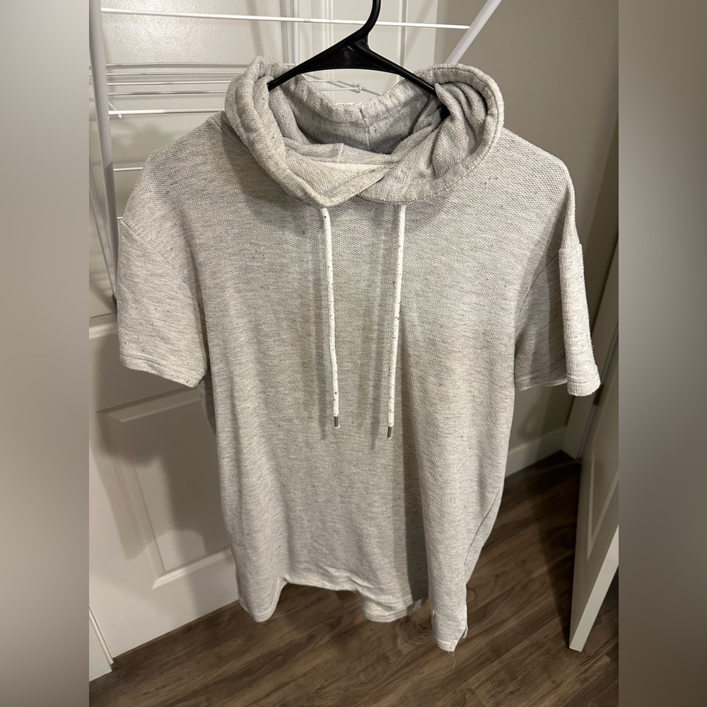 Men fashion short sleeve hoodie sweatshirt
